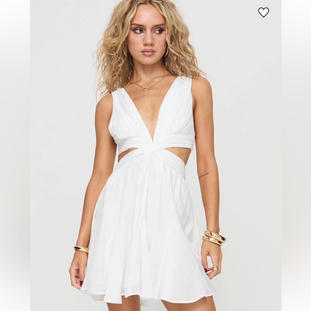 NWT Princess Polly Roussel Mini Dress White
